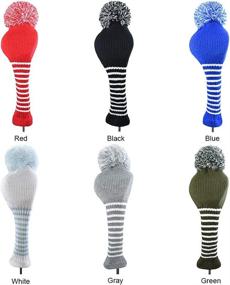 img 3 attached to Hauni Stripes Knitted Fairway HeadCovers Sports & Fitness