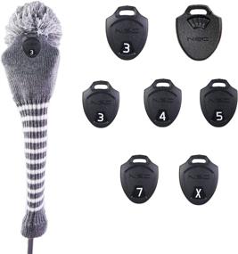 img 2 attached to Hauni Stripes Knitted Fairway HeadCovers Sports & Fitness