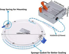 img 1 attached to 💡 TORCHSTAR 6 Inch LED Recessed Lighting with Junction Box, 12W, 4000K Cool White, Dimmable 5%-100%, ETL and Energy Star Certified, Pack of 4