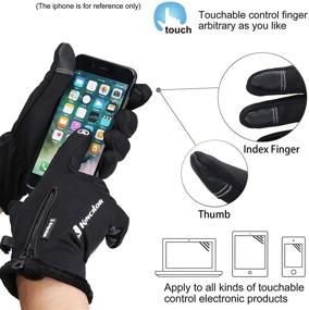 img 2 attached to 🧤 Winter Windproof Waterproof Touchscreen Driving Gloves