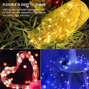 img 1 attached to 🎃 Decute RGB Fairy String Lights - 100 LED 33FT, Color Changing Twinkle Christmas Lights - USB Powered with Timer Remote Control - Outdoor Decor Lights for Halloween, Bedroom, Wedding, Dorm - 12 Modes