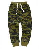 👖 cotton camouflage sweatpants for boys - kisbini children's clothing pants logo