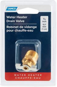 img 1 attached to Camco 0.5-Inch RV Water Heater Drain Valve Replacement - Easy Installation, Durable Brass Construction - (11703)