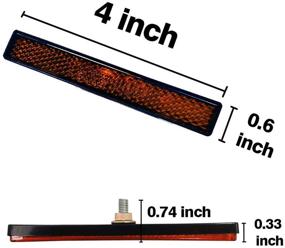 img 2 attached to 🧲 Screw-Mount Rectangular Reflectors: Enhance Safety with Quick Mount Custom Accessories - Amber, 2 PCS