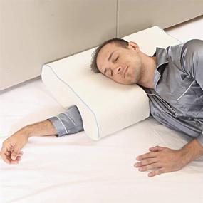 img 3 attached to 😴 Sleeping Memory Foam Pillow with Arched Cuddle Design for Neck Pain Relief - Couples Side Sleeper Bed Pillow with Eco Gel Arm Support