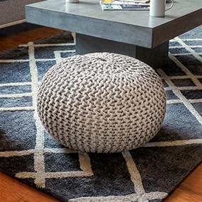 img 1 attached to 🛋️ Stylish and Versatile: Anji Mountain Jute Pouf, 16-Inch Diameter, Ivory