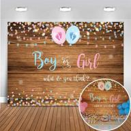 🎉 7x5ft vinyl wood floor gender reveal party banner backdrops - mocsicka boy or girl gender reveal backdrop pink or blue photography background logo