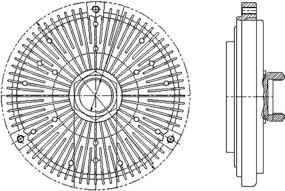 img 1 attached to 🔧 Behr Hella Service Premium Visco Fan Clutch 376731491 for Mercedes Benz Applications