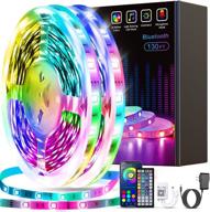 🌈 tenmiro 130ft smart led strip lights - 2 rolls of 65ft - app controlled rgb lights for bedroom, music sync color changing lights for room party логотип