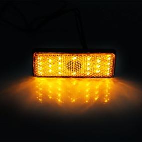 img 2 attached to Anauto Motorcycle 12V Reflector Light Universal Rectangle LED Rear Reflector Tail Brake Light Stop Lamp Turn Signal Light For Scooters ATVs Moped Bicycles Tricycles (Yellow)