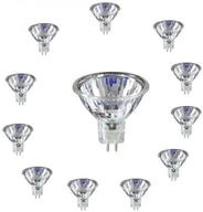 sleeklighting mr16, 50w halogen 12v spotlight bulb with uv glass cover - 2700k (12 pack) for recessed and track lighting logo