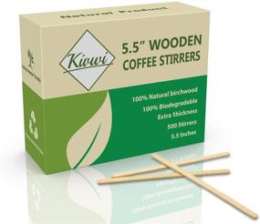 img 1 attached to Box of 500 Disposable Wooden 🌲 Coffee Stirrers - 5.5 Inches Stir Sticks