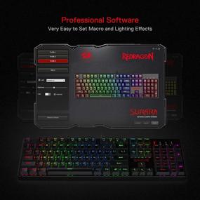 img 1 attached to Redragon Mechanical Keyboard Keys Linear Quiet Red