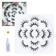 😍 yoblink false eyelashes natural look: 7pairs faux mink lashes pack with glue, short natural wispy lashes for an authentic look (7pair d) logo