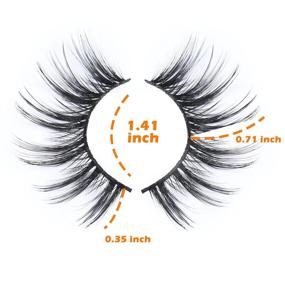 img 1 attached to 😍 Yoblink False Eyelashes Natural Look: 7Pairs Faux Mink Lashes Pack with Glue, Short Natural Wispy Lashes for an Authentic Look (7Pair D)