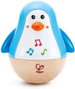 img 4 attached to 🐧 Hape Penguin Musical Wobbler - Colorful Roly Poly Toy for Kids 6 Months+ (E0331)