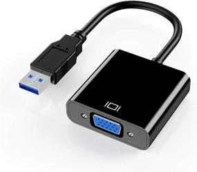 img 4 attached to 💻 Адаптер USB к VGA - Мульти-дисплейный видеоконвертер для ПК, ноутбука Windows 7/8/8.1/10, настольного компьютера, монитора, проектора, ЖК-телевизора, Chromebook - Не требуется драйвер на CD (Черный)