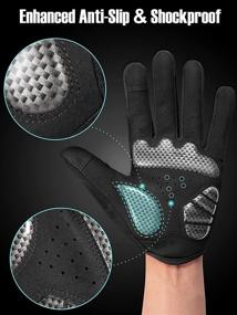 img 2 attached to COFIT Anti-Slip Cycling Gloves: Full Finger Unisex Touchscreen Bike Gloves for BMX ATV MTB Riding, Road Racing, Bicycle Cycling, Climbing, Boating, and More