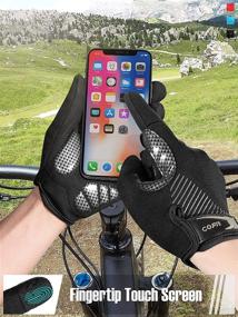 img 1 attached to COFIT Anti-Slip Cycling Gloves: Full Finger Unisex Touchscreen Bike Gloves for BMX ATV MTB Riding, Road Racing, Bicycle Cycling, Climbing, Boating, and More