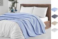 🛌 turkish premium cotton blanket king - king size soft breathable thermal blanket ideal for layering on any bed in summer - winter logo