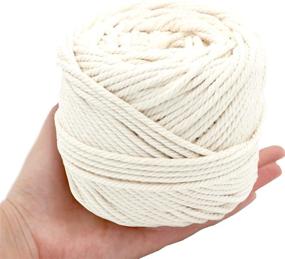 img 3 attached to 🧵 328 Feet 4MM Cotton Rope Macrame Cord for Crafts, Jewelry Making, Home Decor & Gift Wrapping - TsingYiStar