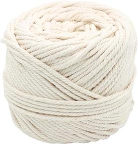 img 4 attached to 🧵 328 Feet 4MM Cotton Rope Macrame Cord for Crafts, Jewelry Making, Home Decor & Gift Wrapping - TsingYiStar