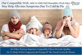 img 1 attached to 🔍 High-Performance 4-Pack Air Filter Factory Replacement for Sears Kenmore 14911, 32-14911, ES12 Humidifier Wick Filters