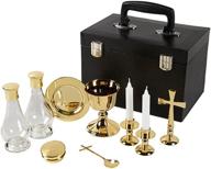 🛫️ ultimate 9 piece deluxe travel mass kit: communion set with stylish black carrying case логотип