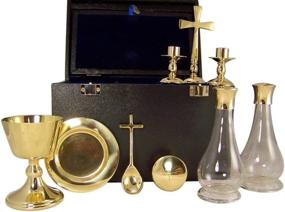 img 3 attached to 🛫️ Ultimate 9 Piece Deluxe Travel Mass Kit: Communion Set with Stylish Black Carrying Case