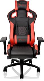 img 1 attached to 🔥 Thermaltake Tt eSPORTS GT Fit F100 Racing Bucket Seat Ergonomic Gaming Chair - Black/Red: Experience Ultimate Comfort and Style