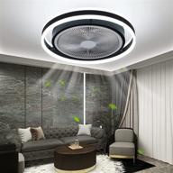 🔅 iyunxi modern ceiling fan with lights: dimmable color, 3-speeds, remote control, flush mount - perfect for bedroom and living room логотип