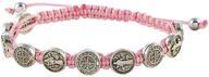 📿 cb saint st benedict adjustable cord bracelet: a sacred accessory, 8 inch length logo