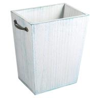 🗑️ liantral rustic farmhouse wood trash can - retro metal handles bin for bathroom, office, bedroom, living room logo