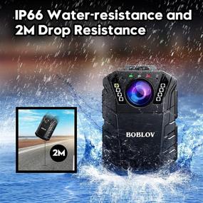 img 1 attached to 📷 BOBLOV KJ09 Body Camera - 1296P Body Wearable Camera with 64GB SD Card, IP66 Waterproof, External Lens Support, Simultaneous Recording, Two Batteries, Night Vision (64GB)