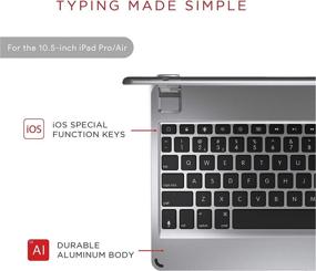 img 3 attached to Brydge 10.5 Keyboard for iPad Air (2019) and iPad Pro 10.5-inch – Aluminum Bluetooth 4.2 Keyboard with Backlit Keys in Silver