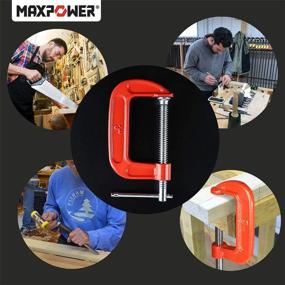 img 1 attached to 🔧 MAXPOWER 3 Inch Clamps Opening 4 Pieces: Ultimate Holding Power for Any Project
