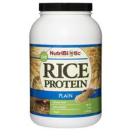 🌱 organic nutribiotic plain rice protein powder, 3 lb (1.36kg) - low carb, vegan, raw & easy to digest; chemical-free, gluten-free, non-gmo; suitable for keto diet logo