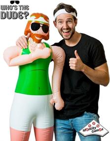 img 3 attached to 🎭 Identity Games Who's The Dude Charades Game - Enhance Your Fun with the Life Size Inflatable Dude to Act Out 440 Hilarious Scenarios - Recommended for Ages 16+