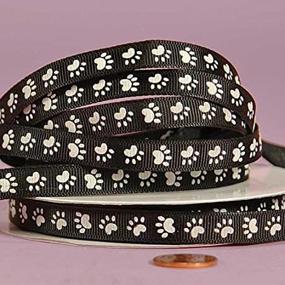 img 4 attached to 🐾 Shop Now for the White Paw Print Grosgrain Ribbon, 3/8" X 25Yd