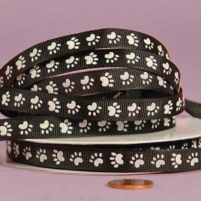 img 3 attached to 🐾 Shop Now for the White Paw Print Grosgrain Ribbon, 3/8" X 25Yd