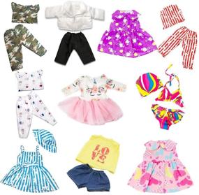 img 3 attached to 👗 ARTST Doll Clothes: Stylish 18-inch American Girl Doll Accessories & Outfits