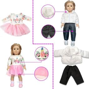 img 1 attached to 👗 ARTST Doll Clothes: Stylish 18-inch American Girl Doll Accessories & Outfits