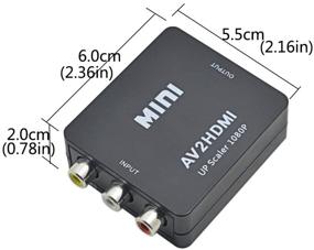 img 2 attached to 🔌 1080p RCA Composite CVBS AV в HDMI видео аудио конвертер с HDMI-кабелем (черный) - Мини-конвертер RCA в HDMI, аналогово-цифровой конвертер