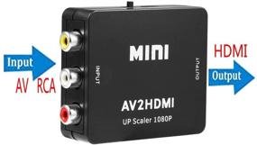 img 1 attached to 🔌 1080p RCA Composite CVBS AV в HDMI видео аудио конвертер с HDMI-кабелем (черный) - Мини-конвертер RCA в HDMI, аналогово-цифровой конвертер