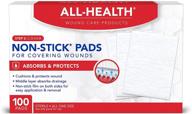 🏥 all health non-stick pads: 2x3, 100 pads for wound coverage and infection prevention логотип