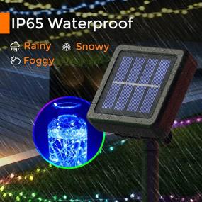 img 2 attached to Long-lasting Solar Powered Blue Fairy Lights: Waterproof 2Pack Outdoor String Lights with 8 Modes - Ideal for Garden, Yard, Christmas Decoration