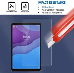 img 1 attached to 📱 2-Pack PULEN Tempered Glass Screen Protector for Lenovo Tab M10 HD 2nd Gen (TB-X306F/TB-X306X), 10.1 Inch, HD Clear, Scratch Resistant, Bubble Free, Anti-Fingerprints, 9H Hardness, 2020 Release