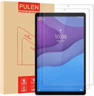 📱 2-pack pulen tempered glass screen protector for lenovo tab m10 hd 2nd gen (tb-x306f/tb-x306x), 10.1 inch, hd clear, scratch resistant, bubble free, anti-fingerprints, 9h hardness, 2020 release logo
