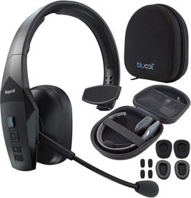 img 4 attached to 🎧 BlueParrott B550-XT Voice Controlled Bluetooth Headset Bundle: Noise Cancelling Mic, iOS and Android Compatible with Bonus Blucoil Headphones Carrying Case, Mic Windscreens, and Ear Pads