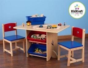 img 3 attached to KidKraft Wooden Storage Childrens Furniture Furniture